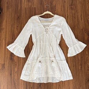 Lightweight White & Gold Coverup